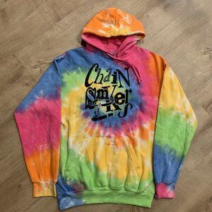 ChainSmokers World War Joy Tour Hoodie Sweatshirt Men's Small S Tie-Dye Pullover